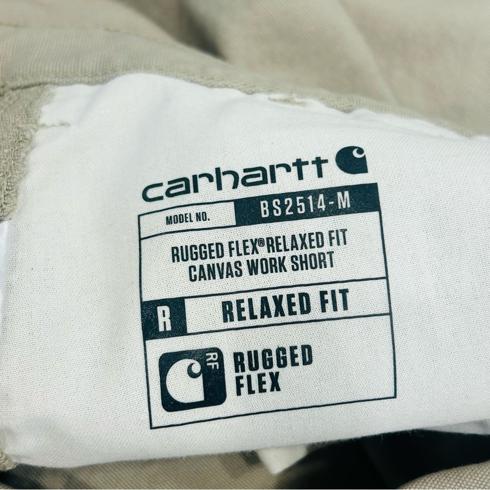 Carhartt Men’s Rugged Flex Relaxed Fit Canvas‎ Work Shorts, Tan, Size 48 - Picture 14 of 16